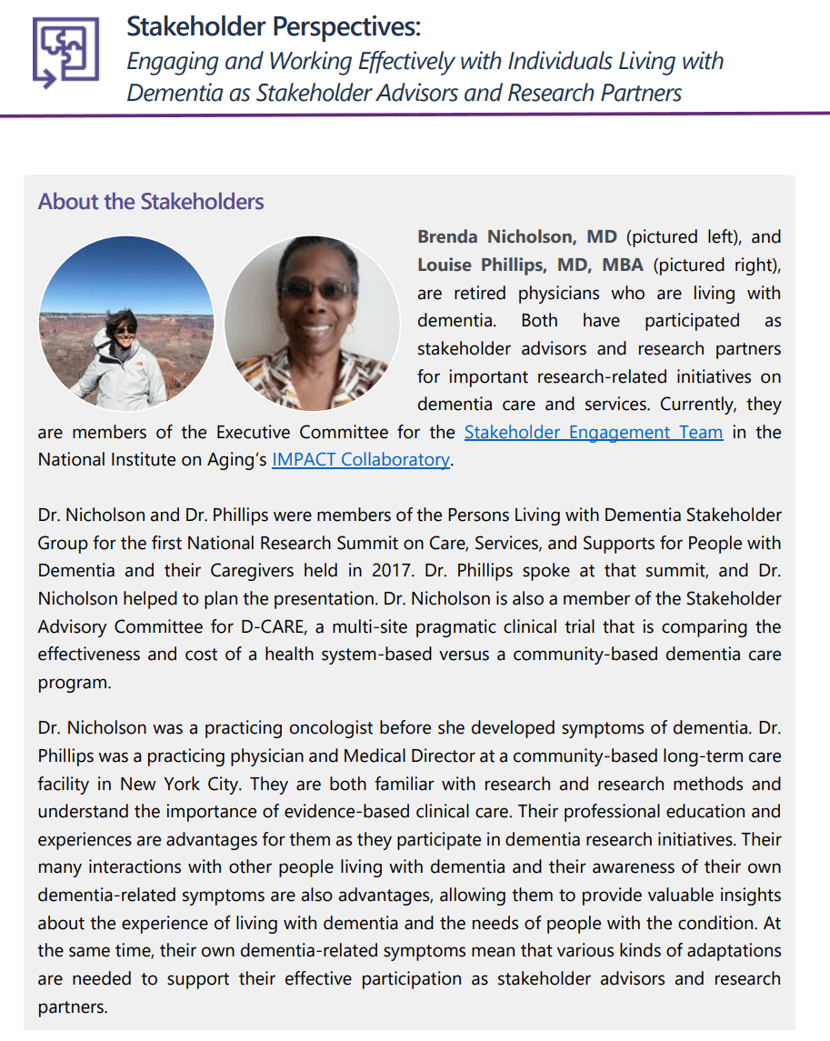 Click to view Stakeholder Perspectives