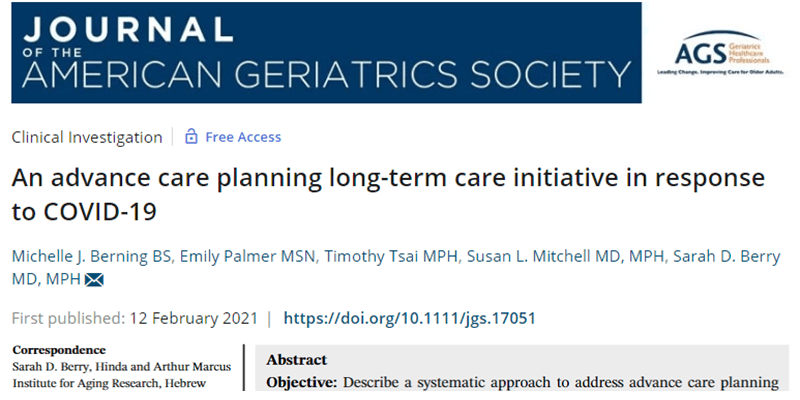 IMPACT researchers examine systematic approach to address advance care planning during COVID-19 pandemic