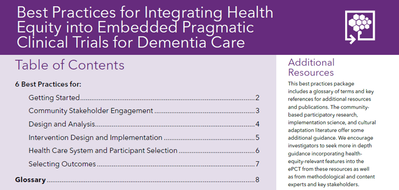 Best Practices for Integrating Health Equity into Embedded Pragmatic Clinical Trials for Dementia