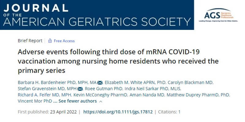 White, Gutman, and Mor publish research on adverse effects of COVID-19 vaccine booster in nursing home residents
