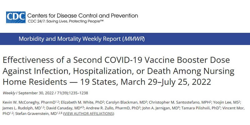 IMPACT COVID-19 Supplement investigators find effectiveness of a second vaccine booster dose against infection, hospitalization, or death among nursing home residents