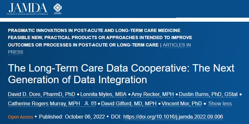 JAMDA article describes innovation of the LTC Data Cooperative
