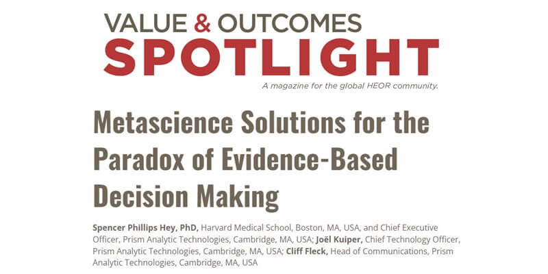 Hey co-authors magazine article examining the paradox of evidence-based decision making