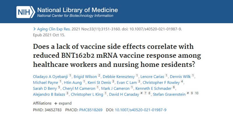 Berry co-authors article to COVID-19 vaccine response among healthcare workers and nursing home residents
