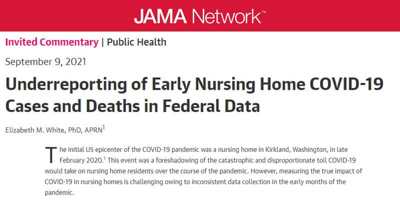 White authors commentary on study examining underreporting of early nursing home COVID-19 data