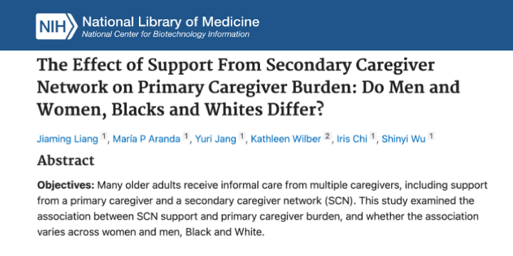 IMPACT HET member among authors of article on secondary caregiver effects by gender and race