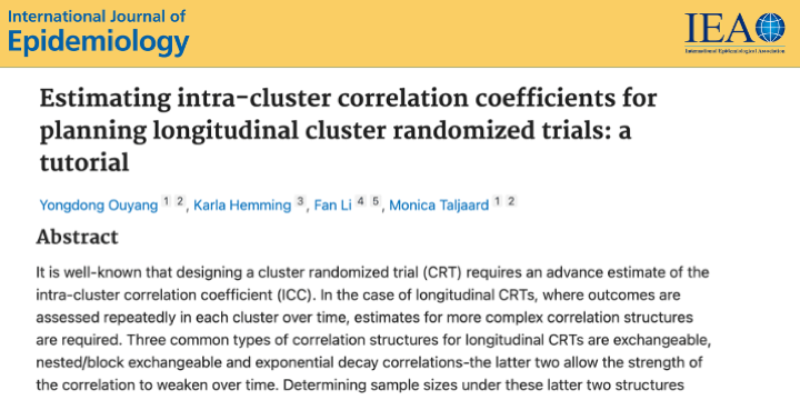 Article provides instruction on how to best design longitudinal cluster randomized trials