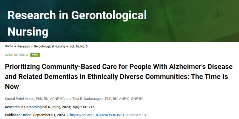 Prioritizing Community-Based Care for People With Alzheimer’s Disease and Related Dementias in Ethnically Diverse Communities