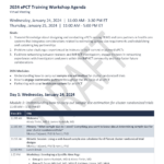 January 2024 Training Workshop Working Agenda