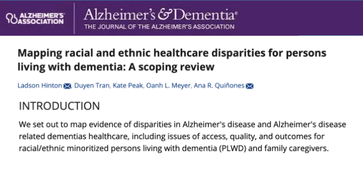 IMPACT authors explore inequities in Alzheimer’s and dementia care treatment
