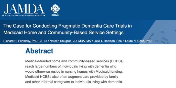 Article looks at demential care trials in community-based settings and Medicaid home