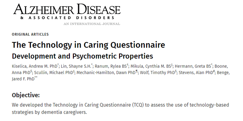 The Technology in Caring Questionnaire: Development and Psychometric Properties