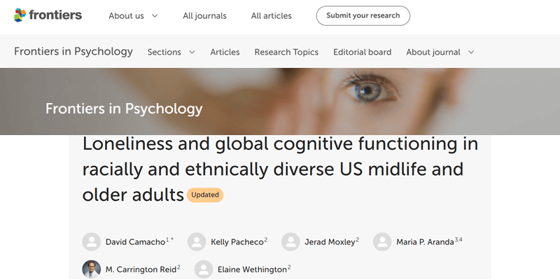 Loneliness and global cognitive functioning in racially and ethnically diverse US midlife and older adults