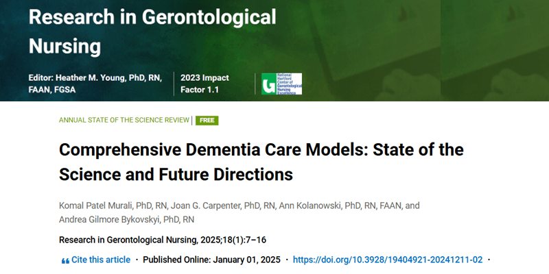 IMPACT CDA Patel Murali and PCRO core member Carpenter explore comprehensive dementia care