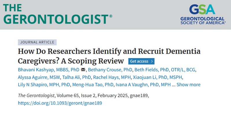 IMPACT researchers explore approaches to dementia caregiver identification and recruitment