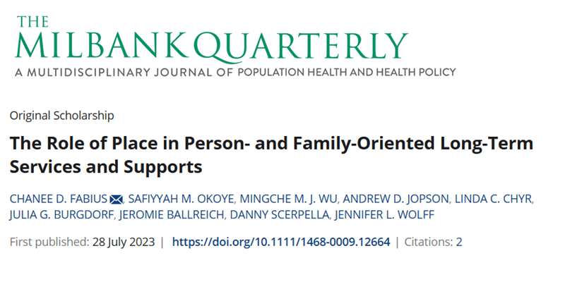 The Role of Place in Person- and Family-Oriented Long-Term Services and Supports