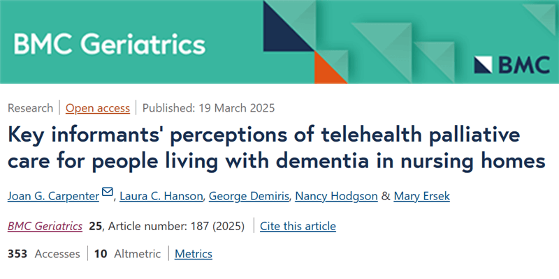 IMPACT Pilot Awardee Carpenter explores barriers to telehealth program intervention for people living with dementia