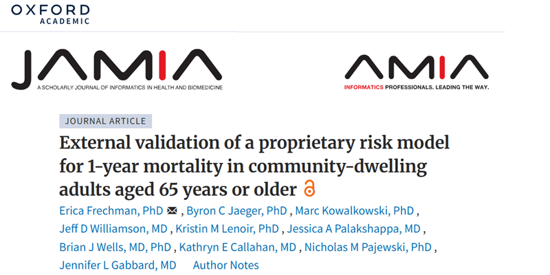 Career Development Awardee Frechman explores Epic End of Life Care Index as a predictive tool for older adults
