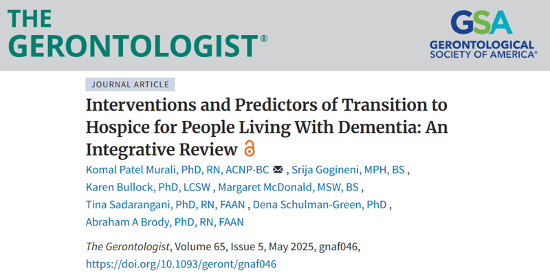 Patel Murali, Sadarangani and Brody explore opportunities to improve end-of-life dementia care
