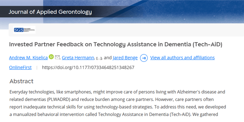 Career Development Awardee Kiselica captures enthusiasm for novel technology-based strategy