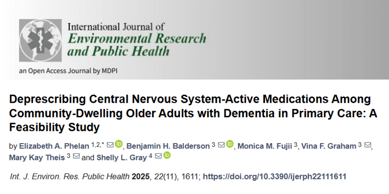 IMPACT Pilot Study Tests Deprescribing Approach for Older Adults with Dementia