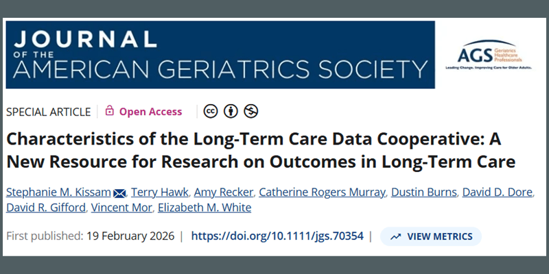 IMPACT Study Finds the Long-Term Data Cooperative to be a robust data resource for LTC Research